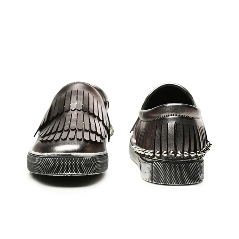 Lady's House Loafers Women's Black/Gunmetal-4