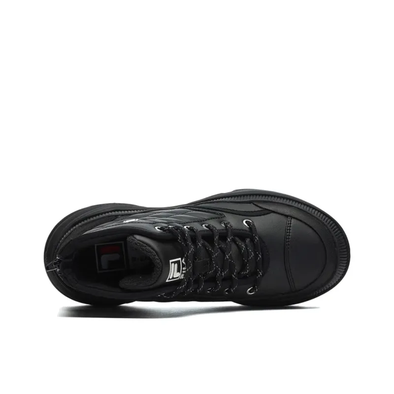 FILA Bread Mid Anti Slip Wear Resistant Mid Top Casual Shoes Women's Black-2