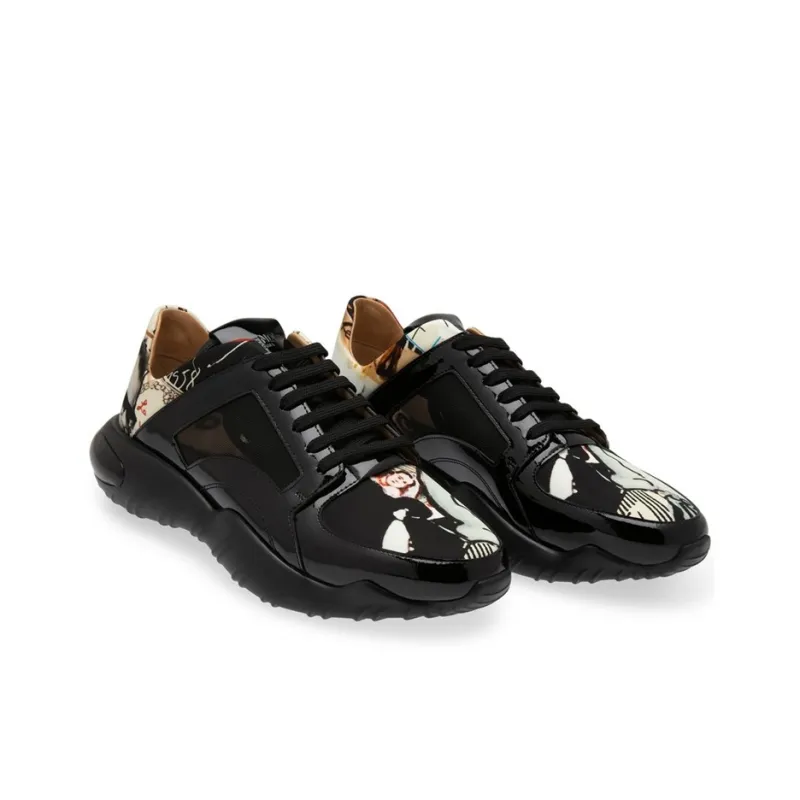 FENDI Cushioning Wear-Resistant Low-Top Casual Shoes Men's Black-2
