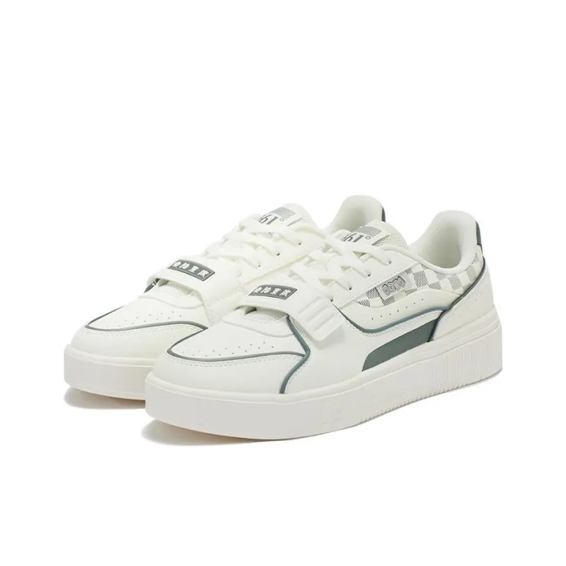 361° Anti-Slip And Wear-Resistant Lightweight Low-Top Skateboard Shoes Men's White Gray-2