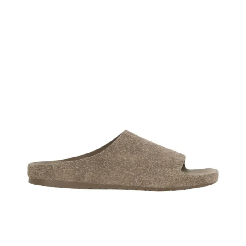 LOEWE Lago Brushed Suede Slides-1