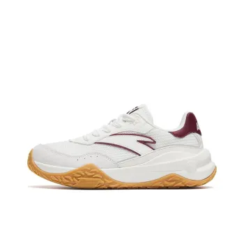 Anta Set Sail Anti Slip Wear Resistant Low Top Sports Casual Shoes Women's White Gray Red
