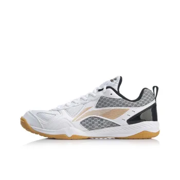 LiNing Durable Breathable Low Top Table Tennis Shoes Men's Black White