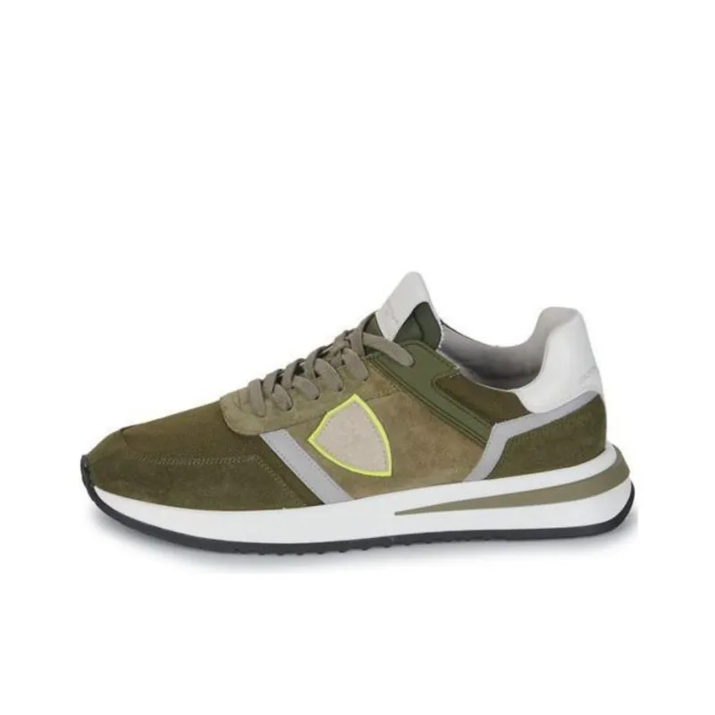 PHILIPPE MODEL Low Top Casual Shoes Men's Green White-0
