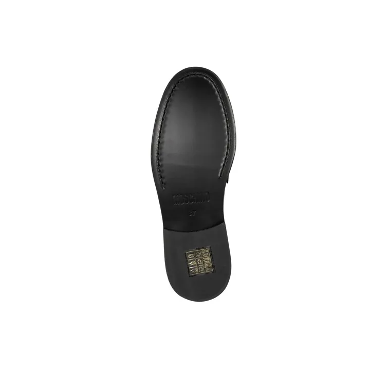 MOSCHINO Logo Plaque Loafers-4