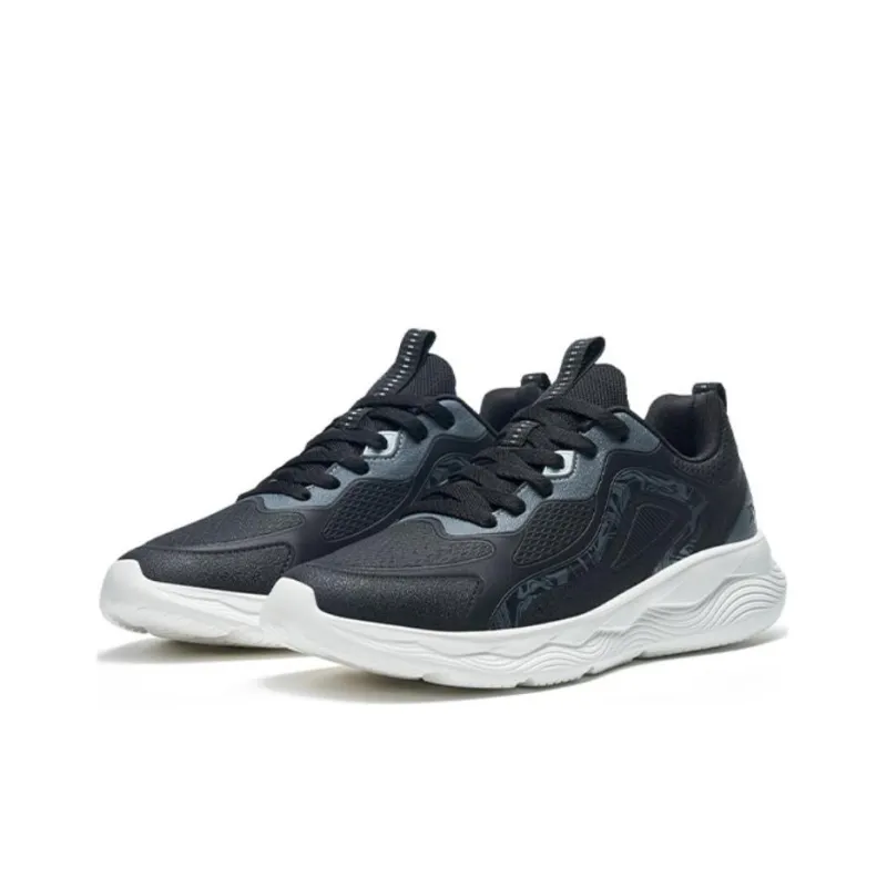 XTEP Wear-resistant And Lightweight Low-Top Running Shoes Men's Black White-1