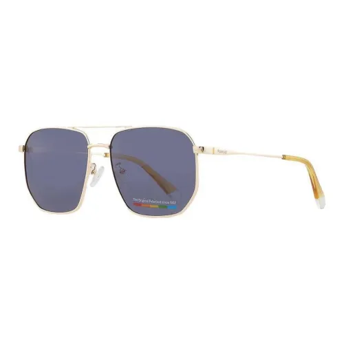 Polaroid Metal Aviator Sunglasses Men's Gold