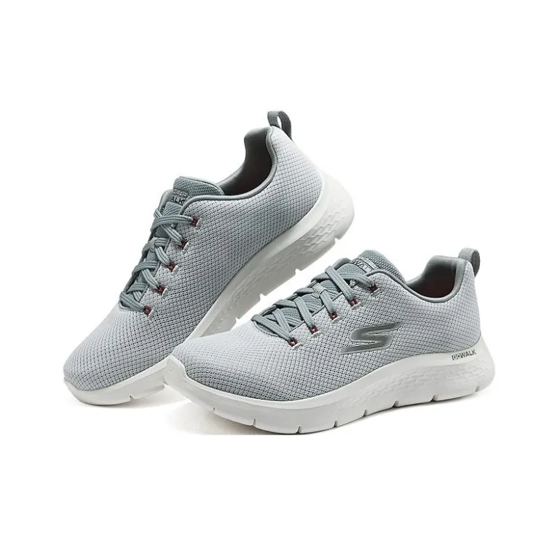 Skechers Cushioning, Wear Resistant Low Top Running Shoes Men's Light Gray-2