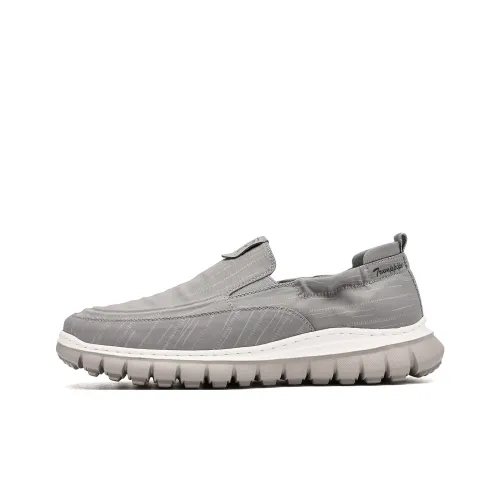 TRUMPPIPE Skateboard Shoes Men Low-Top Gray