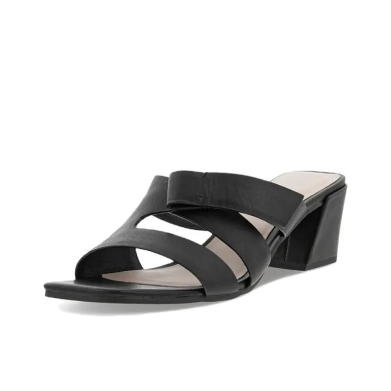 Ecco Rubber Sole Quiet Quick Dry Slide Slippers Women's Black-0
