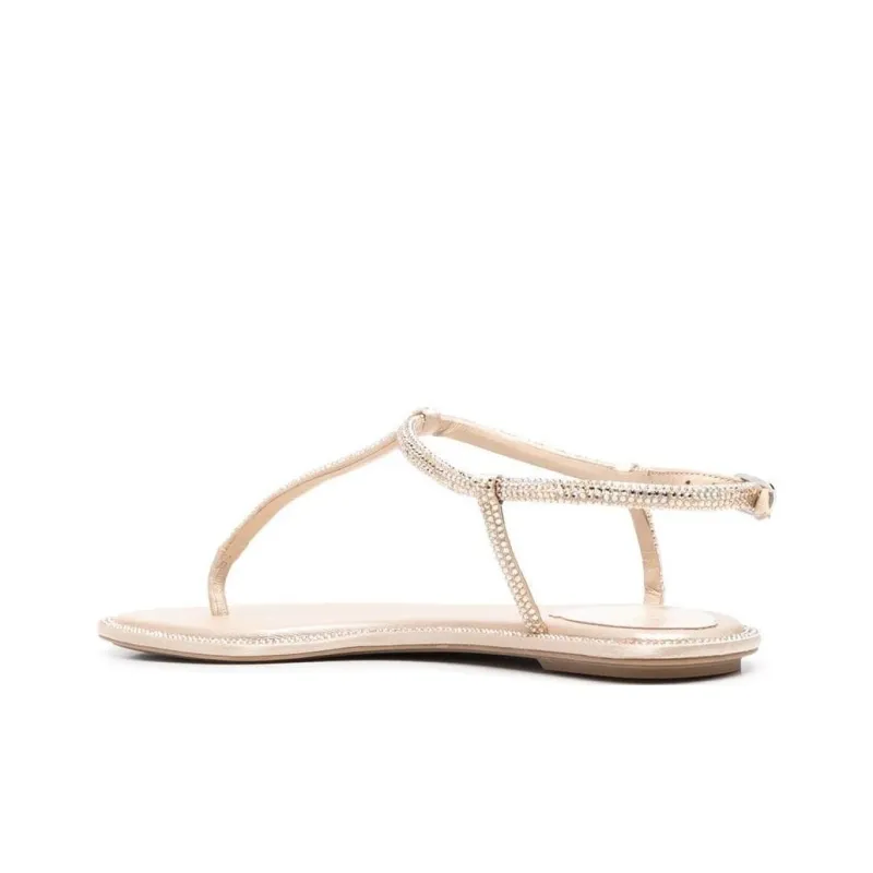 René Caovilla Diana Crystal embellished Flat Sandals Women's-3