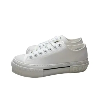 Burberry Gabardine Sneakers White Women's
