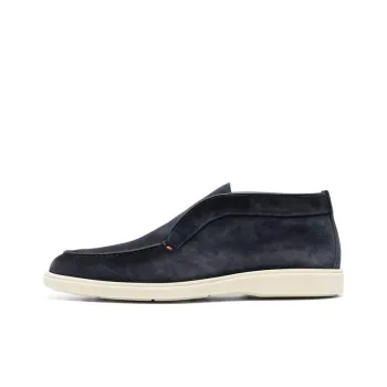 Santoni Desert Round Toe Slip On Boots