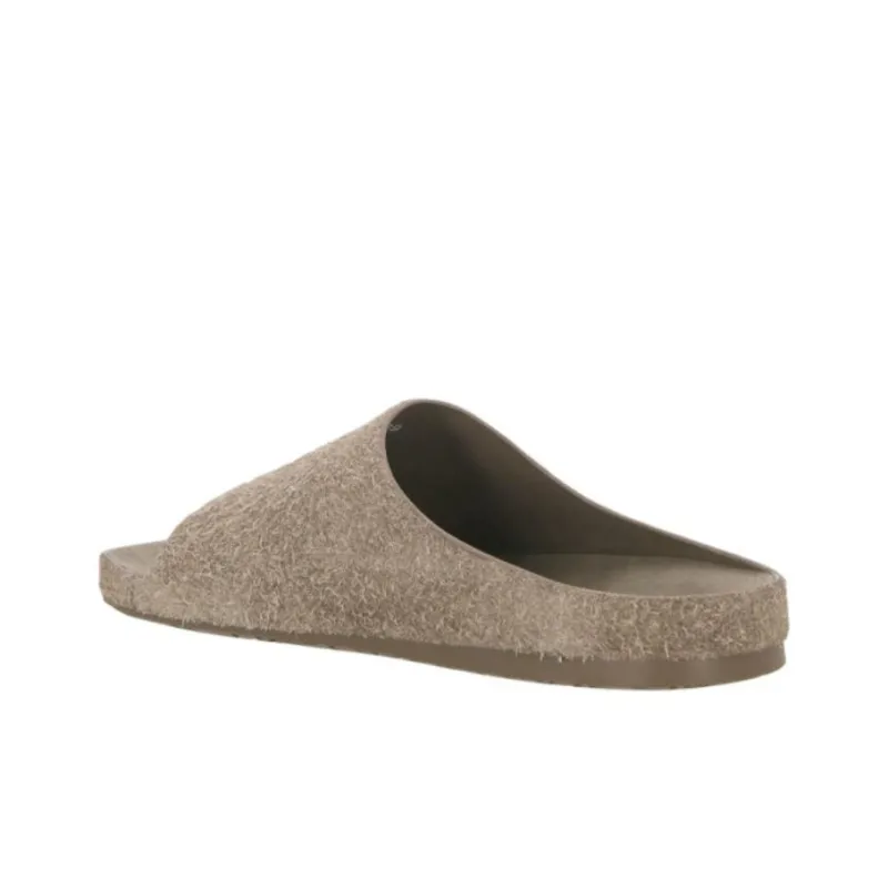 LOEWE Lago Brushed Suede Slides-3