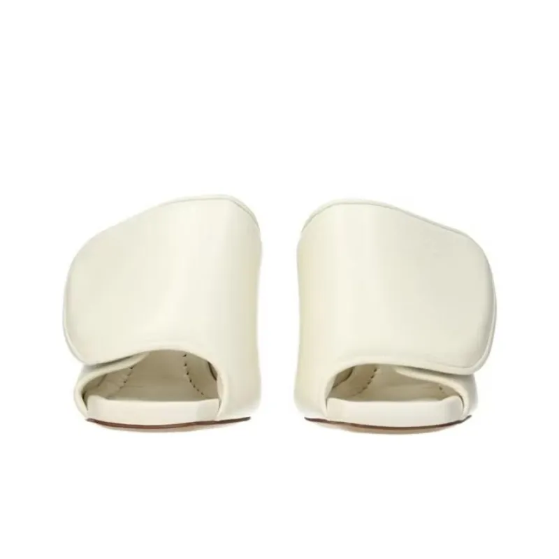 GIA BORGHINI Rubber Sole Slide Slippers Women's White-2