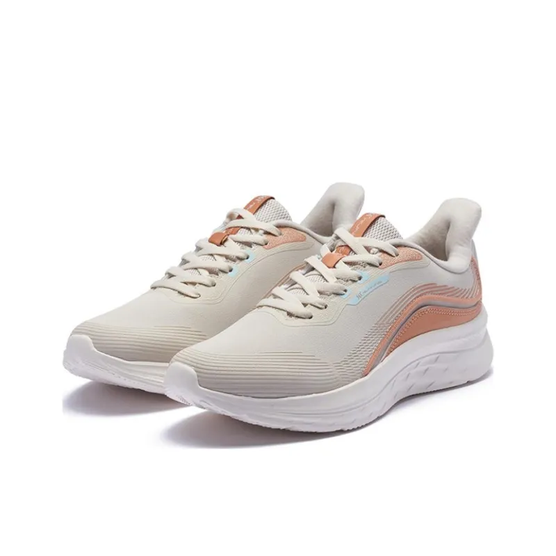 361° Slip Resistant And Breathable Low Top Running Shoes Women's Gray Orange-2