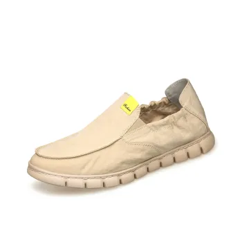 LUOMAIKE Men's Casual Shoes Men Low Top Camel With Black