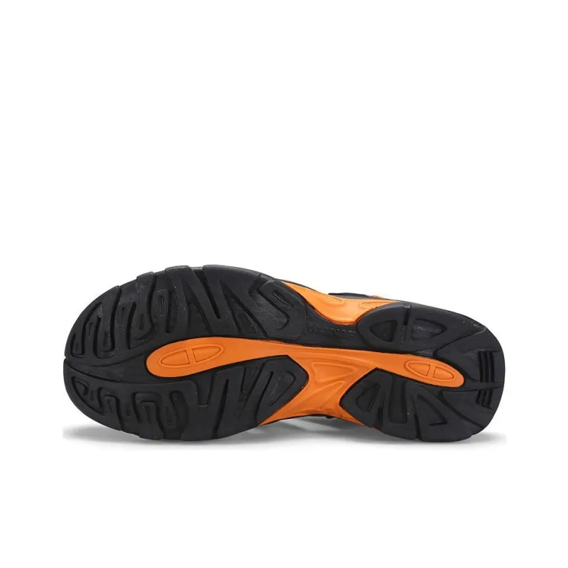 HUMTTO Beach River Trekking Shoes Sports Sandals Men's Black Orange Color-3