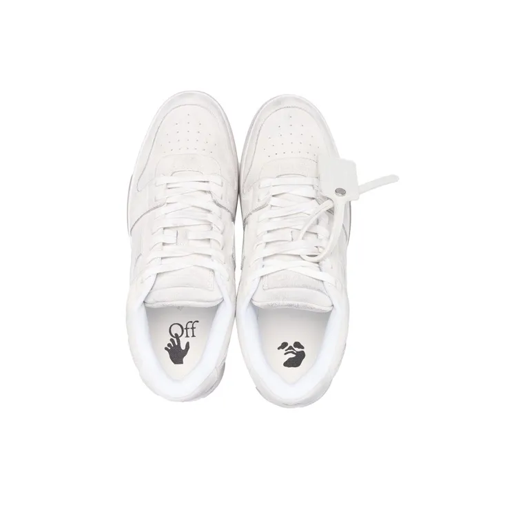 OFF WHITE Out Of Office Ooo Low Tops White Distressed-4