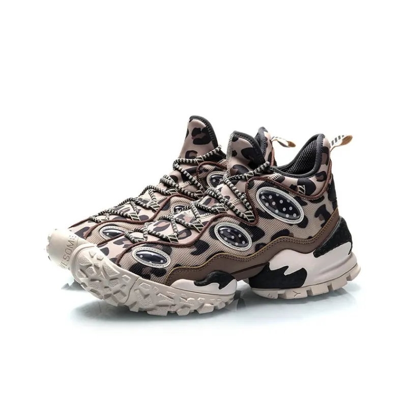 LiNing COUNTERFLOW Source MONSTER EYE Contact Lenses Mid Top Basketball Shoes Men's Leopard Print-2