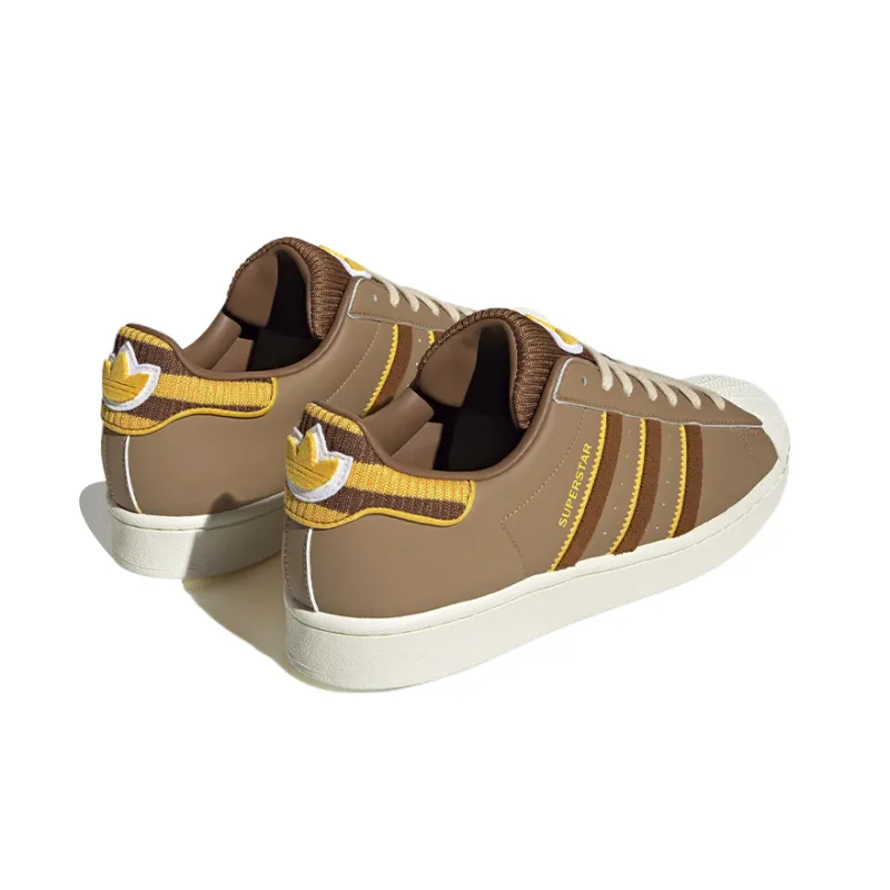 Adidas Originals Superstar Shoes 'Brown White Yellow'-3