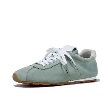 BELLALILY Low-Top Casual Shoes 1cm Women's Green Apricot Light Blue Dusty Pink
