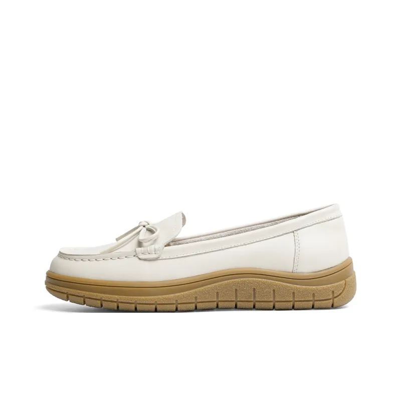 RED DRAGONFLY Gommino Loafers Small Leather Shoes Slip on Unlined Shoes Women's Black/Beige/Apricot-8