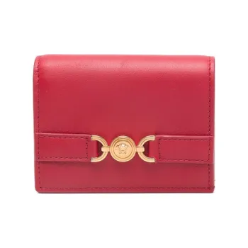 FANSIZHE Cow Leather Wallet Women's Brick Red