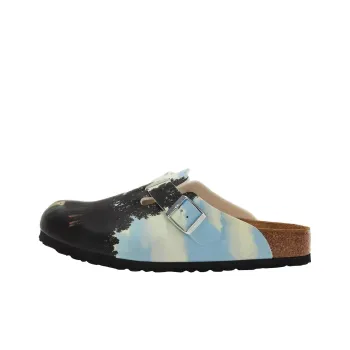 Birkenstock Boston Clog Opening Ceremony Black Light Blue Women's