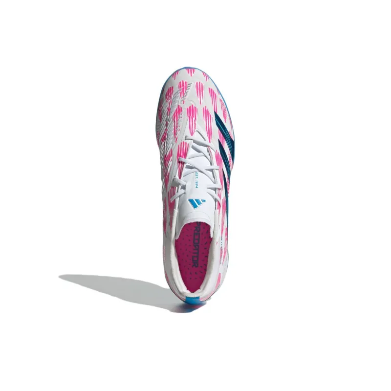 Adidas PREDATOR ELITE TF Rubber Broken Studs Artificial Ground Anti Slip Wear Resistant Soccer Shoes Unisex White Pink-3