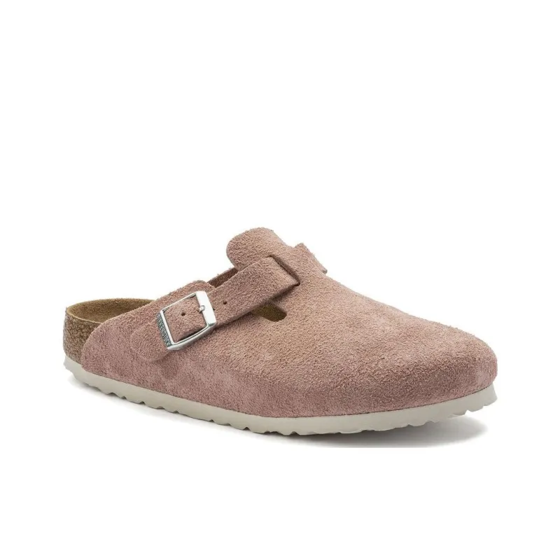 Birkenstock Boston Soft Footbed Suede Leather Sandals 'Pink Clay' Women's-1