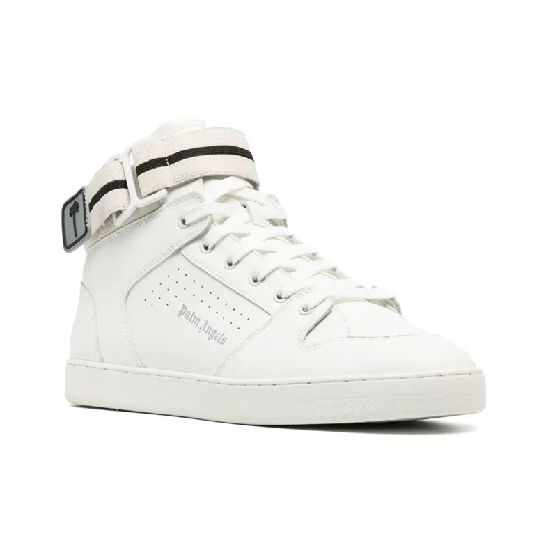 PALM ANGELS High Top Stylish Skateboarding Shoes Men's White-2