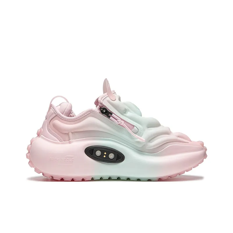 LiNing Pangu Flow Cushioning, Abrasion Resistant, And Resilient Properties Low Top Casual Shoes Unisex Cotton Candy-1