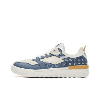 Erke Low-Top Skateboard Shoes Men's White Blue