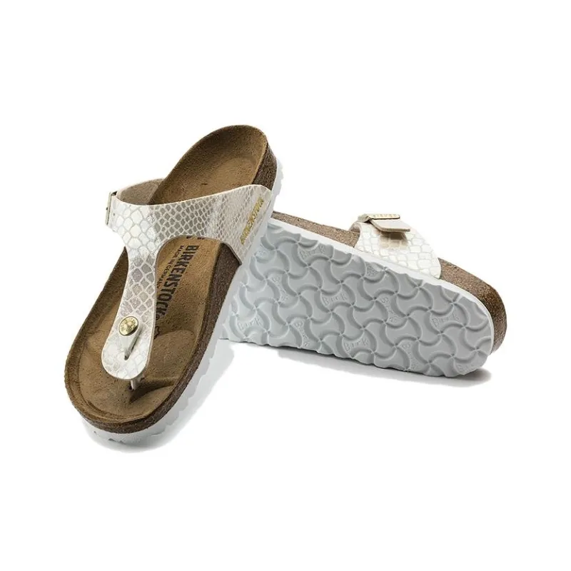 Birkenstock Gizeh Slip-Resistant Flip Flops Women's Beige Regular-3