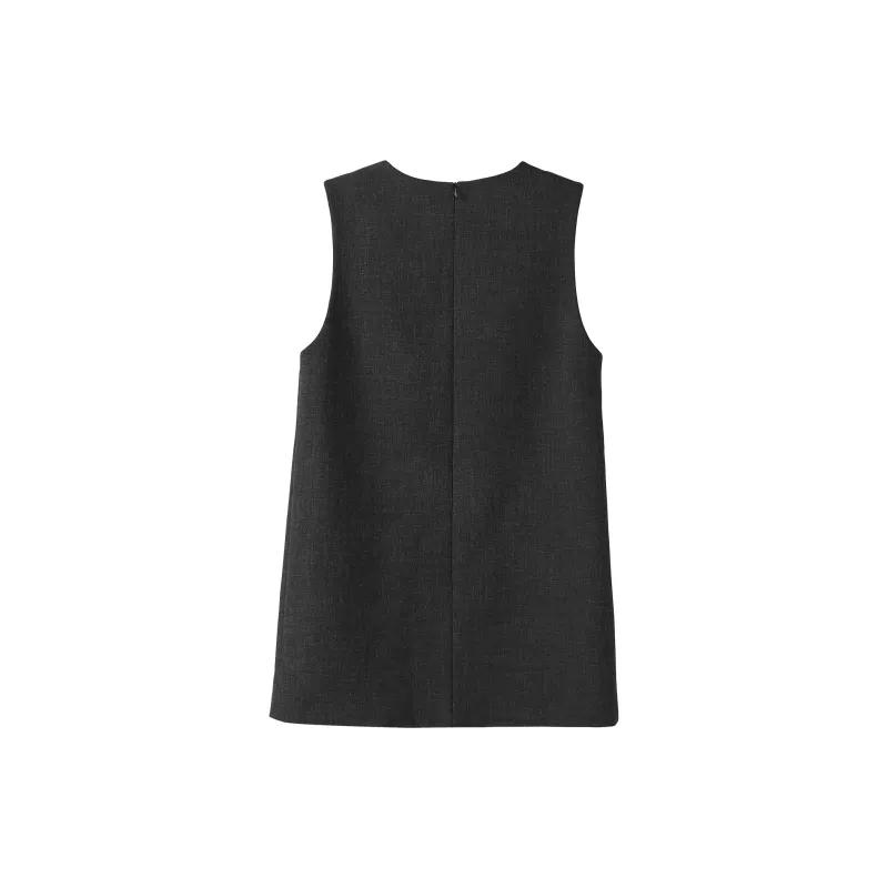 Fstudio Sleeveless Dress Women's Gray-1