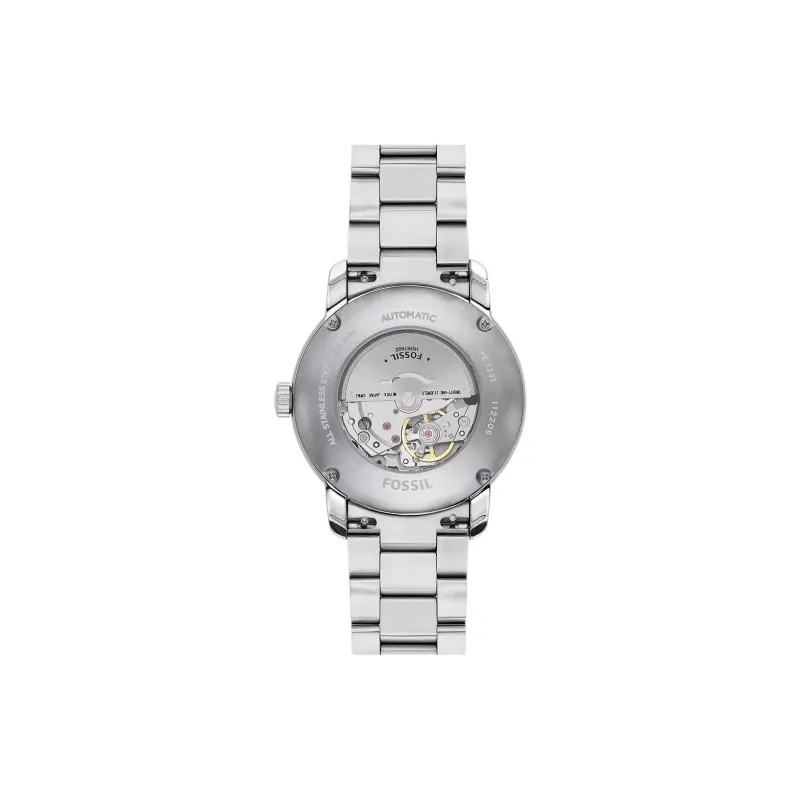 FOSSIL Heritage Collection Wrist Watch Automatic Mechanical Movement Stainless Steel Strap 43mm Gold Dial Men's Watches-3