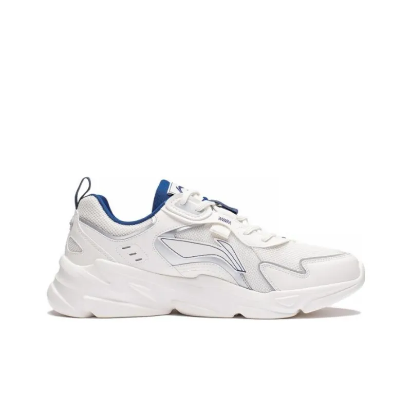 LiNing Cloud Sea Anti Slip Wear Resistant Low Top Sports Casual Shoes Men's Mist White Silver-1