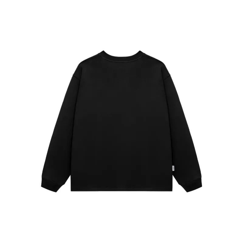 PMET Basic Logo Crew Neck Trendy Loose Fit Versatile Top Unisex-1