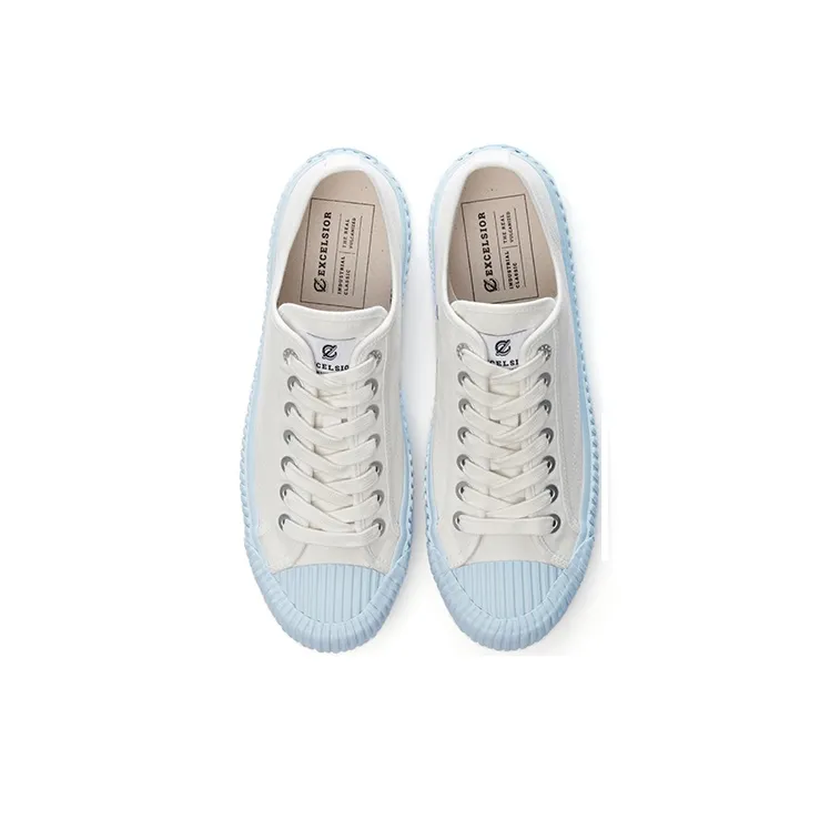 Excelsior Canvas Shoes Unisex Low Top Alice Blue-3