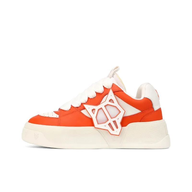 Naked Wolfe Kosa Stylish Skateboarding Shoes Men's White Orange-0