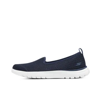Skechers Go Walk Fle Non slip Wear resistant Shock Absorption Low Top Casual Shoes Women's White Blue