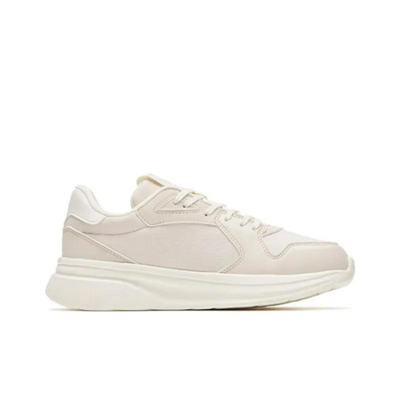 Anta Anti Slip Wear Resistant Low Top Sports Casual Shoes Women's Ivory White-1