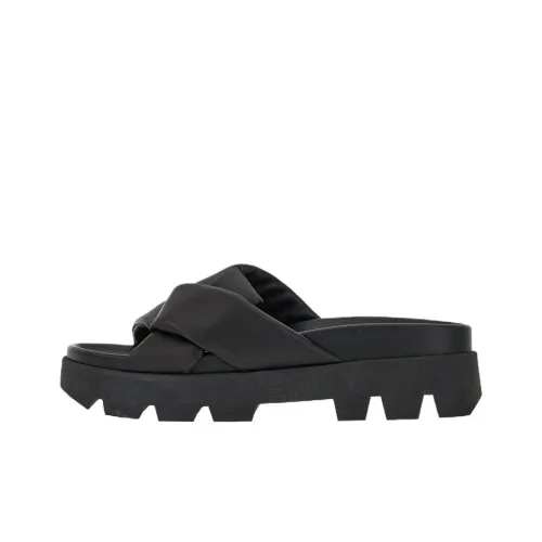 FERRAGAMO Slide Slippers Women's Black