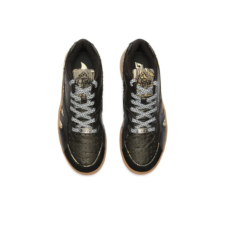 LiNing Deluxe Low Anti Slip And Wear Resistant Lightweight Low Top Skateboard Shoes Women's Black-3