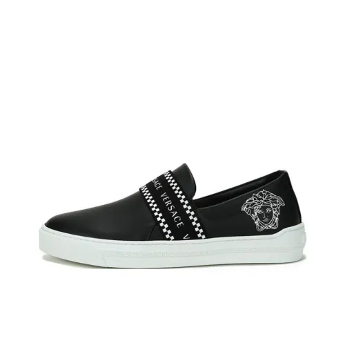 VERSACE Skateboard Shoes Men Low-Top Black