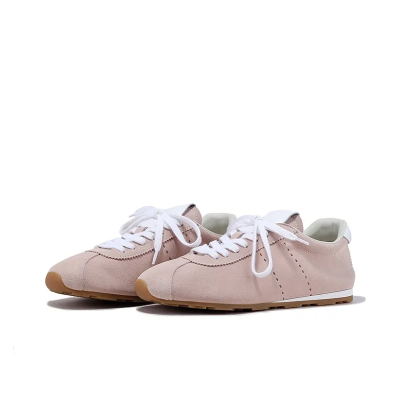 BELLALILY Low-Top Casual Shoes 1cm Women's Green Apricot Light Blue Dusty Pink-19