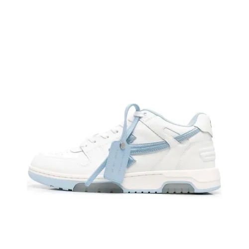 OFF-WHITE Out Of Office OOO Low Tops Embroidered Arrow White Light Blue