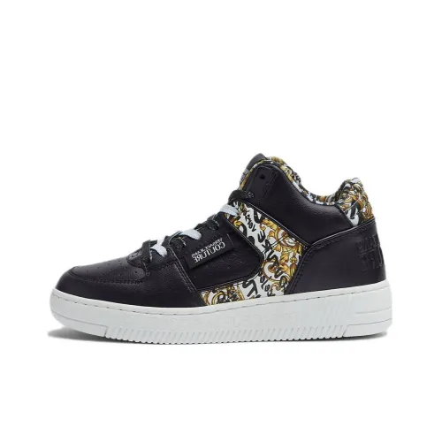 VERSACE JEANS Skateboard Shoes Women's Mid-Top Black