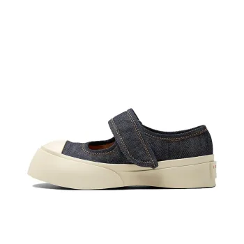 MARNI Round Toe Denim Mary Jane Shoes Women's